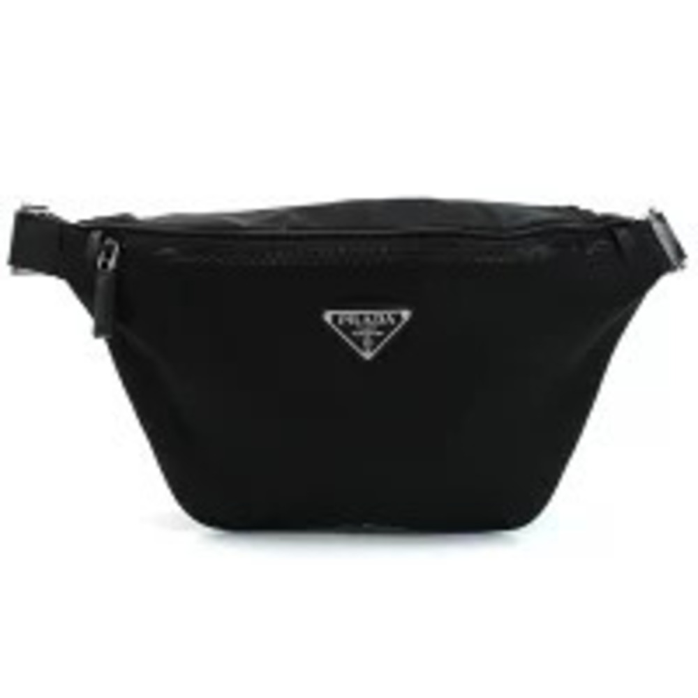 Prada Body Waist Crossbody Bag TESSUTO SAFFIANO Italy NERO Black